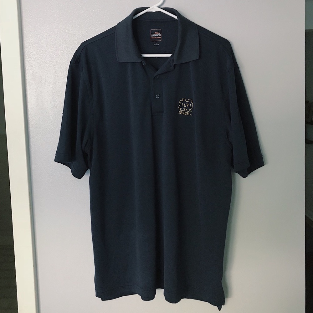 Navy Notre Dame Golf Polo